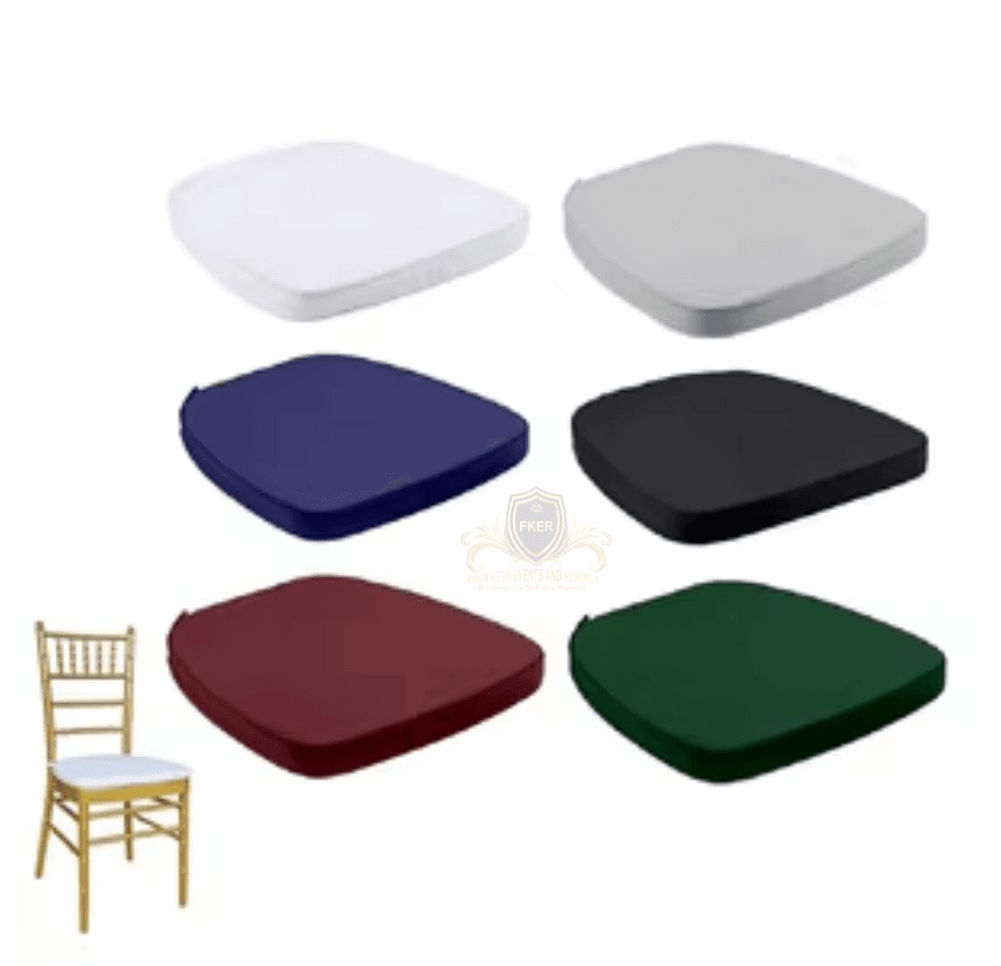 Chiavari Foam Seat Pads from Four Kees Events and Rentals inventory