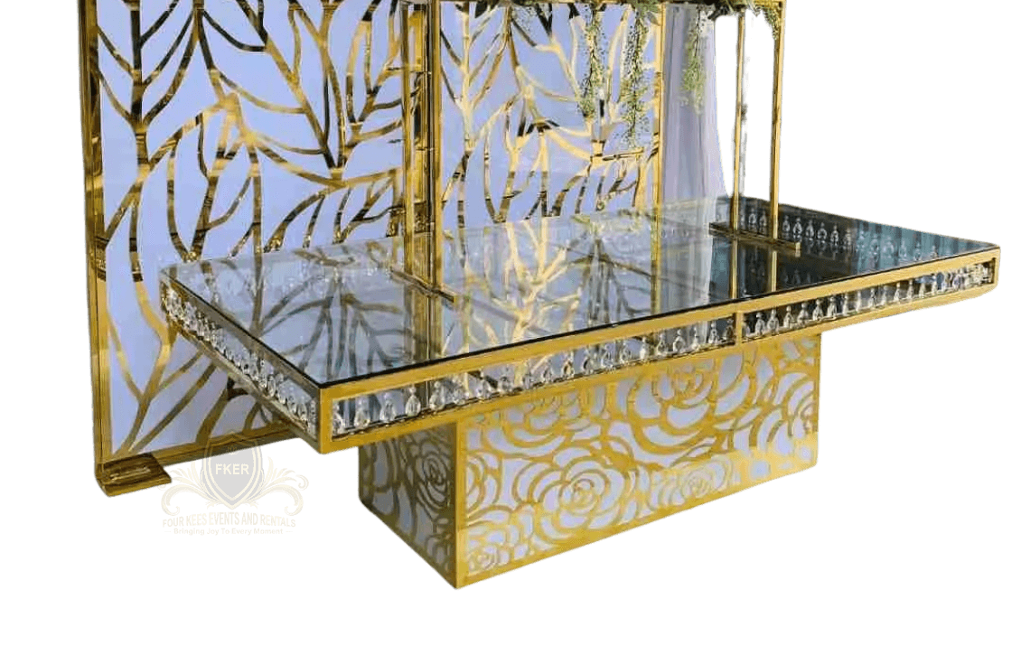 Gold Bridal Table from Four Kees Events and Rentals inventory