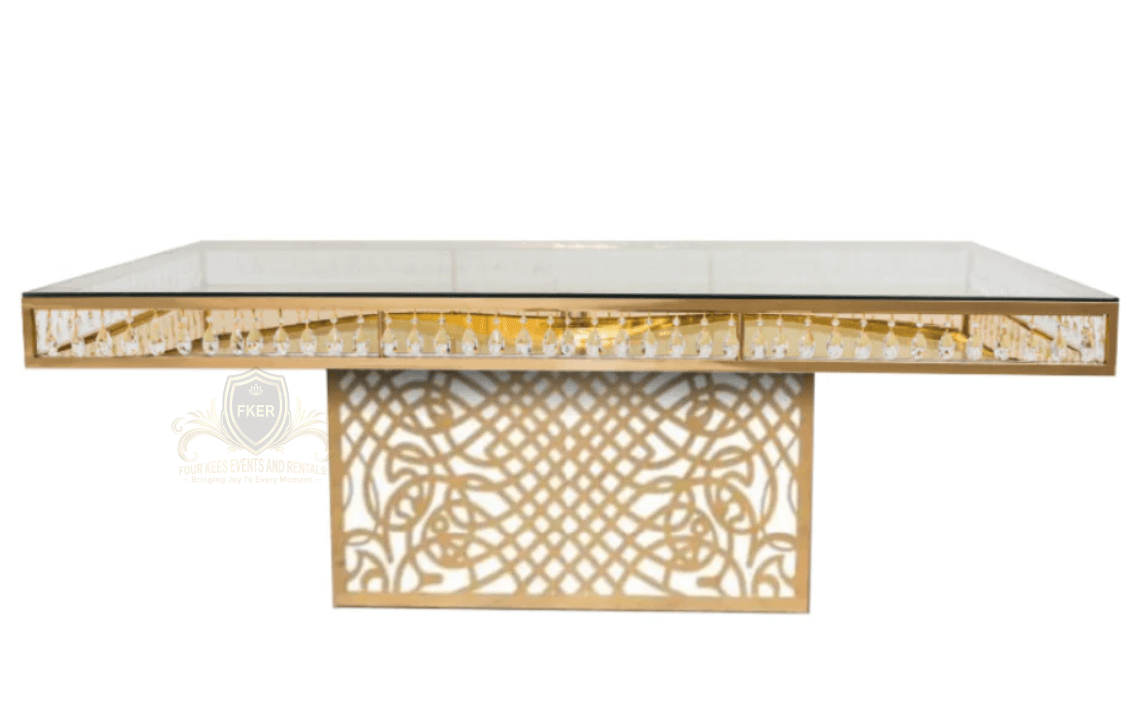 Gold Luxury Bridal Table from Four Kees Events and Rentals inventory