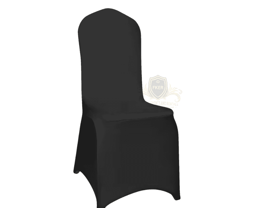 Spandex Chair Covers Black from Four Kees Events and Rentals inventory