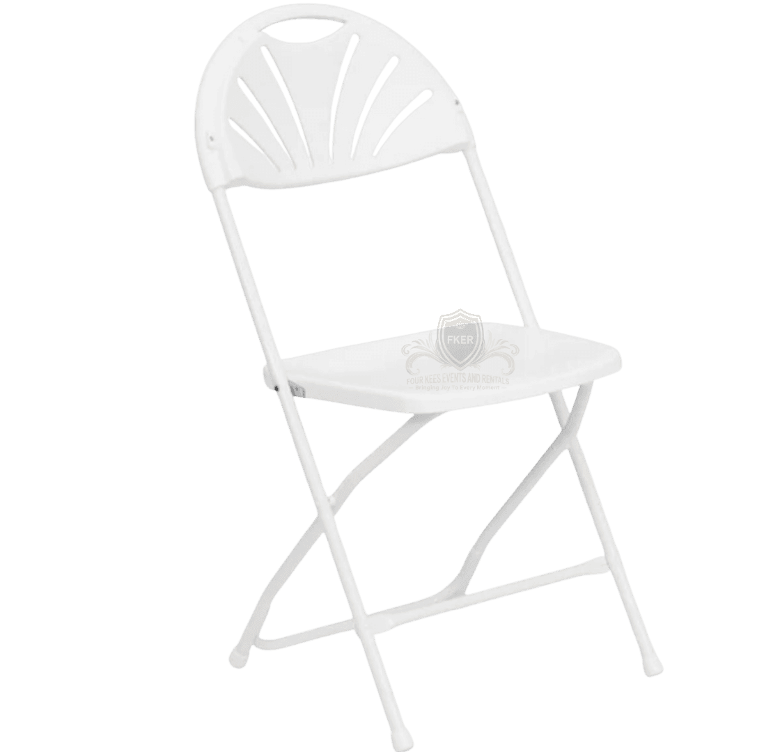 White Garden Chair Plastic from Four Kees Events and Rentals inventory