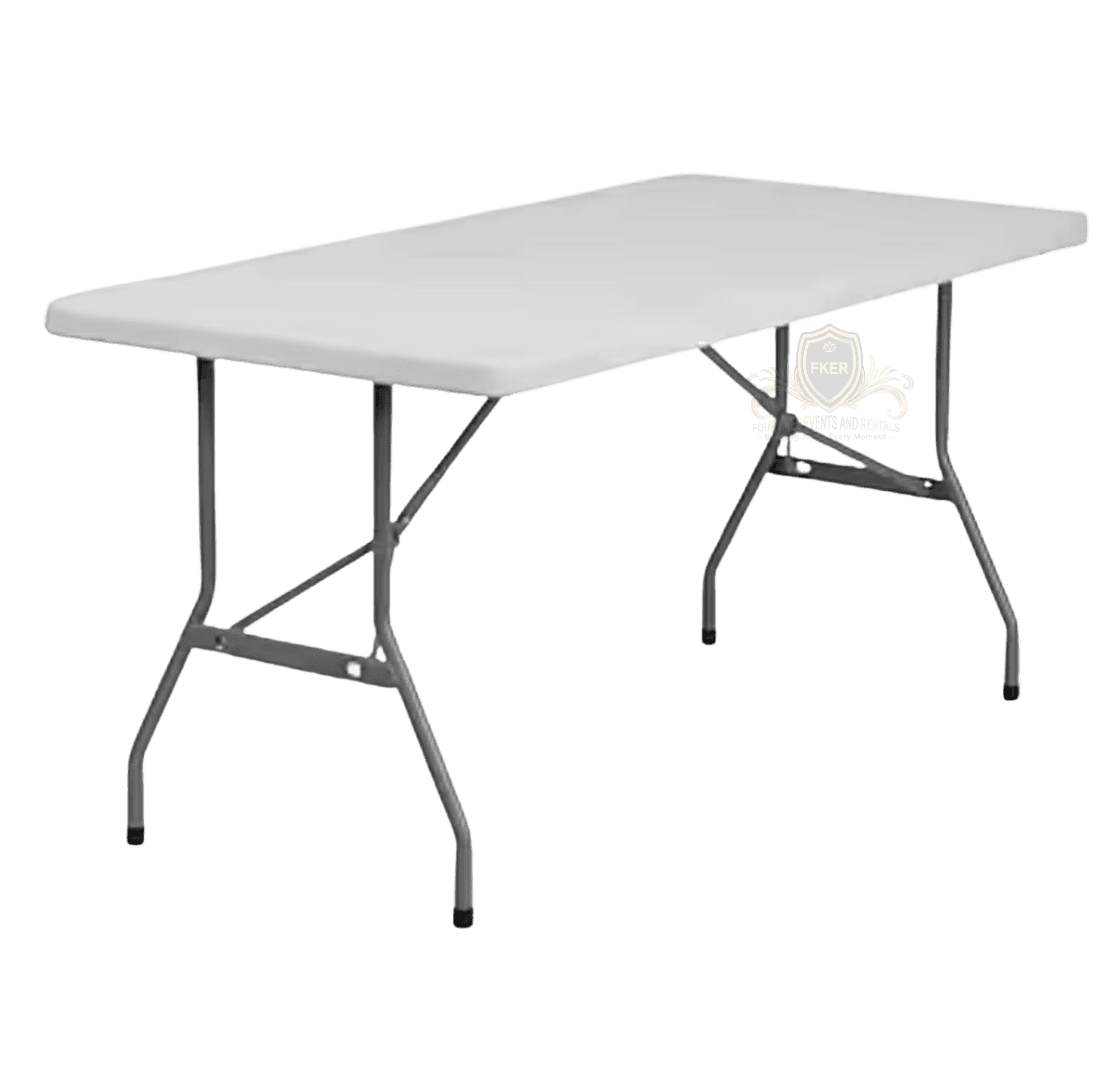 White Rectangular Table from Four Kees Events and Rentals inventory