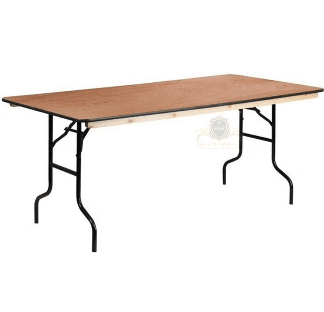 Wood Rectangular Table from Four Kees Events and Rentals inventory