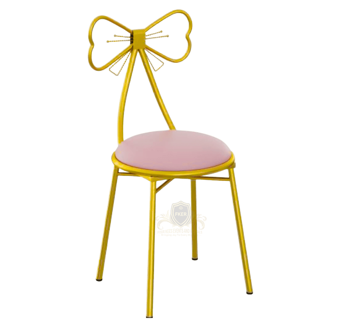 Pink Butterfly Chair from Four Kees Events and Rentals inventory